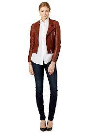 Barbara Bui Saddle Leather Jacket Leather Jacket Jackets Saddle Leather