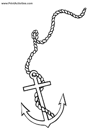 Earlier this week, i gathered a gorgeous selection from a local scrapbook. Boat Coloring Page Anchor On Rope Coloring Pages Embroidery Patterns Nautical Crafts