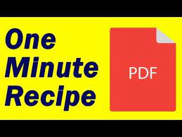 1 Minute Pdf Recipe Now Create Any Type Of Pdf In Only One Minute In Windows 10 Youtube Science And Technology Pdf Windows 10