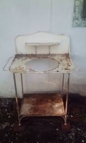 Antique Metal Wash Stand By Elwoodbydesign On Etsy 125 00 Antique Wash Stand Wash Stand Antique Metal
