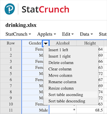 How to use statcrunch for statistics. Https Www Cuyamaca Edu Academics Departments Math Math 160 Canvas Pics Lmc Statcrunch Statcrunch Directions Pdf
