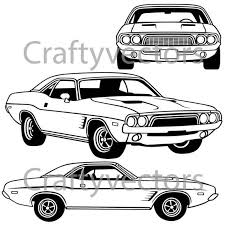 Black And White Dodge Challenger Clipart Dodge Challenger First Generation 1973 Vector File Etsy In 2020 Dodge Challenger Ford Mustang 1965 Ford Mustang Logo