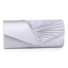 ¿piensas comprar bolsos plateado pero dudas sobre cual es la opción mejor? Bolso De Mano Para Fiesta O Boda De Saten Plisado Plateado Muchos Colores Disponibles Rojo Champan Dorado Bolso De Noche Cartera De Mano Carteras