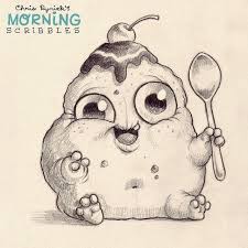 Hot Fudge Wednesday Morningscribbles Cute Monsters Drawings Cute Drawings Cute Art