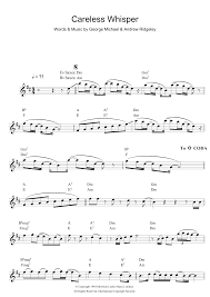 The image above is just a preview of the first page of this item. Careless Whisper Sheet Music George Michael Alto Sax Solo