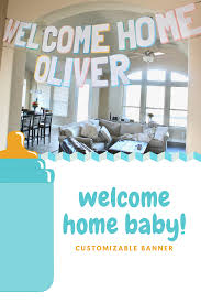 Customizable Welcome Home Baby Banner Printable Digital Etsy In 2021 Welcome Home Baby Welcome Home Banners Baby Banners