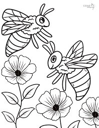 Bee Coloring Pages to Print - Crafty Morning
