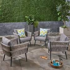 Noble House Milan Gray And White Armed Wicker Outdoor Lounge Chair With Gray Cushion 2 Pack 42636 The Home Depot In 2020 Lounge Chair Outdoor Outdoor Wicker Outdoor Deck Furniture