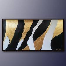Pintura De Pan De Oro Oro Abstracta Arte Decoracion De La Etsy Abstract Art Painting Abstract Canvas Art Abstract Painting Acrylic Modern