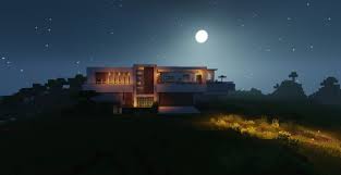 Hd wallpapers and background images Minecraft Landscape House Modern Wallpapers Hd Desktop And Mobile Backgrounds