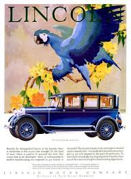 Lincoln Advertising Campaign 1928 Bird Series Illustrated By Stark Davis Lincoln Motor Company Art Deco Paintings Vintage Cars