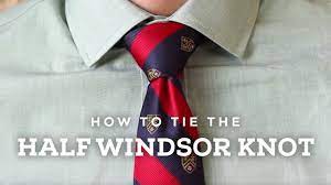 Cross the wide end over (in front of) the narrow end. How To Tie A Perfect Half Windsor Knot Youtube