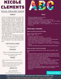 List college information with the most recent degree first. Special Education Teacher Resume Samples Templates Pdf Doc 2021 Special Education Teacher Resumes Bot