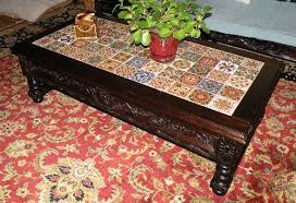 Renaissance Architectural Renaissance Coffee Tables Tile And Carved Wood Coffee Table Tiled Coffee Table French Coffee Table