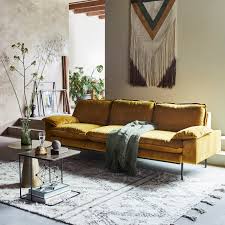 Canape Velours Ocre Hk Living 3 Places Canape Jaune Canape Vintage Et Canape Velours