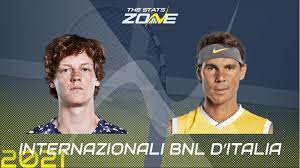 I think i started the first two games playing great. 2021 Italian Open Second Round Jannik Sinner Vs Rafael Nadal Preview Prediction The Stats Zone