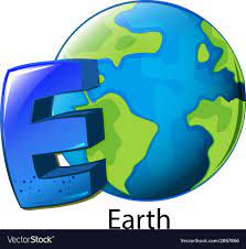 A Letter E For Earth Royalty Free Vector Image