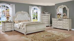 White bedroom furniture.matt finish.modern design.available separately or sets. Stanley Antique White Marble Bedroom Set Bedroom Furniture Sets