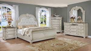 Stanley Antique White Marble Bedroom Set Bedroom Furniture Sets
