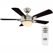 Control your new fan with the latest in smart home technology. Hampton Bay Midili 44 In Indoor Led Brushed Nickel Dry Rated Ceiling Fan With 5 Reversible Blades Light Kit And Remote Control 68044 The Home Depot