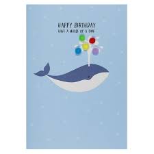 To enjoy yourself very much. Pom Pom Whale Of A Time Birthday Card Paperchase Paperchase