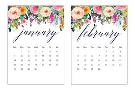 Free Printable 2018 Floral 5x7 Calendar The Cottage Market Free Printable Calender Free Printable Calendar Free Printables
