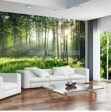 3d pvc panels are ideal decorative material for interior wall decoration. New 3d Wallpaper Mural Green Forest Nature Landscape Large Wall Home Decoration Ebay