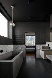 Whether you want inspiration for planning a bathroom with black cabinets renovation or are building a designer bathroom from scratch, houzz has 21,656 images from the best designers, decorators, and architects in the country, including juxtaposed interiors and the tile shop. Top 60 Best Black Bathroom Ideas Dark Interior Designs