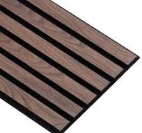 Akustikpanel træpanel Basic Valnød og sort MDF 278cm. - Akustik panel