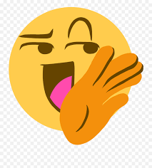 Add face with raised eyebrow emoji for the effect of drama. An Emoji Of A Smug Laugh With One Hand Raised To The Clipart Emoji Eyebrow Raised Raise Hand Emoji Free Transparent Emoji Emojipng Com