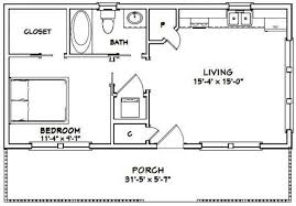 One bedroom house plans also work for guest houses or pool houses. 32x16 House 1 Bedroom 1 Bath 512 Sq Ft Pdf Floor Plan Etsy Studio Floor Plans Pool House Plans Garage Plans