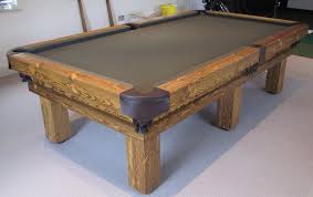 9 Rustic Pool Table In Soft Wood Colour 6 With A Olive Green Cloth Snooker Table Pool Table Luxury Pool