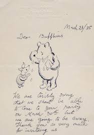 Milne's children's stories was published in 1926. Winnie The Pooh Letter Expected To Fetch 4k At Auction Bbc News