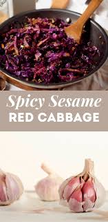 3 Step Spicy Sesame Sauteed Red Cabbage Food Heaven Made Easy Recipe Clean Eating Salads Food Heaven Made Easy Vegetarian Recipes Healthy