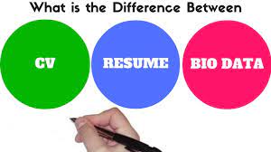 Biodata includes accomplishments which are not work related but show that the employee would perform well at the job. What Is The Difference Between Cv Resume And Bio Data Wisestep