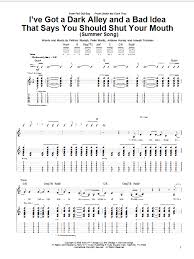 Fall Out Boy I Ve Got A Dark Alley And A Bad Idea That Says You Should Shut Your Mouth Summer Song Sheet Music Pdf Notes Chords Metal Score Guitar Tab Download