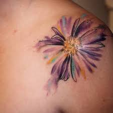 Tired Of Zodiac Tattoos Get Your Birth Flower Instead Birth Flower Tattoos Aster Flower Tattoos Aster Tattoo