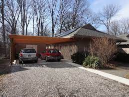 If the pioneers built a mid century modern carport this what it would look like. Mid Century Modern Carport Greyslate Provided Construction Services Mid Century Garage Indianapolis Von Greyslate Building Group Llc Houzz