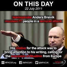 Breivik surrendered after a police tactical unit arrived at the scene. Mpacuk On Twitter On This Day 22 July 2011 Norwegian Anders Breivik Murders 77 People To Draw Attention To His Islamophobic Manifesto Which Was Partially Inspired By The Likes Of Tommy
