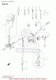 Each wire is also removed from the harness. Suzuki Lt Z400 Quad Sport 2008 K8 Usa E03 Quadsport Quad Sport Wiring Harness Buy Original Wiring Harness Spares Online