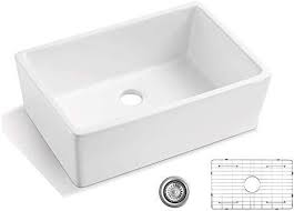 Great savings & free delivery / collection on many items. 24 Farmhouse Sink Alwen Single Bowl Kitchen Sink White Ceramic Sink With Stainless Steel Grid And Strainer Farmhouse Sink Kitchen Modern Kitchen Sinks Sink