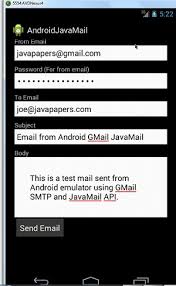 Android Email App With Gmail Smtp Using Javamail Javapapers