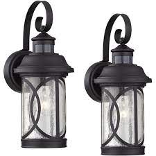 Kichler tollis 8 wide mini pendant. John Timberland Industrial Farmhouse Outdoor Wall Light Fixtures Set Of 2 Black 15 1 2 Glass Dusk To Dawn Motion Sensor Exterior Target