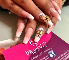 Aprendiendo a mejorar nuestro arte desde pintando uñas hasta depilando. Unas Vip Unas Acrilicas Babyboomer Diseno Mariposa Facebook