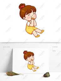 Cookies are typically made with flour, egg, sugar, and some type of shortening such as butter or cooking oil, and baked into a small, flat shape. Q Version Of The Girl Who Eats Cookies Psd Images Free Download 1369 1024 Px Lovepik