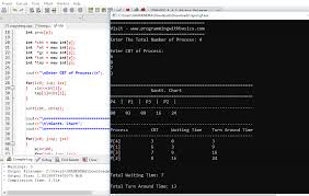 Sjf Preemptive Scheduling Program In C With Gantt Chart