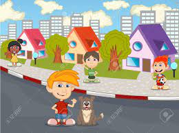 Descarga ahora la ilustración niños jugando en la ilustración vectorial de dibujos animados de la calle. Ninos Jugando En La Calle De Dibujos Animados Fotos Retratos Imagenes Y Fotografia De Archivo Libres De Derecho Image 53754900