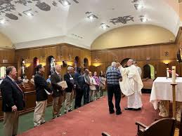 𝐅𝐫. 𝐃𝐨𝐮𝐠 𝐌𝐜𝐊𝐚𝐲 blesses 9 new CA Captains as part of this  evening's Captain's Conclave. Congratulations to from left: Heather  Stewart, Bonnie Tucker, Colleen Kilkenny, Joe Tate, Edwin Montoute, Ken  Johnston, Joe