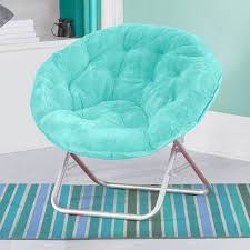 Mainstays Faux Fur Saucer Chair Multiple Colors Walmart Com In 2020 Teal Bedroom Decor Teal Rooms Tween Girl Bedroom