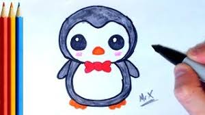 It is not necessary to paint your penguin with watercolors. How To Draw Easy Penguin Step By Step Tutorial For Kids Cute766